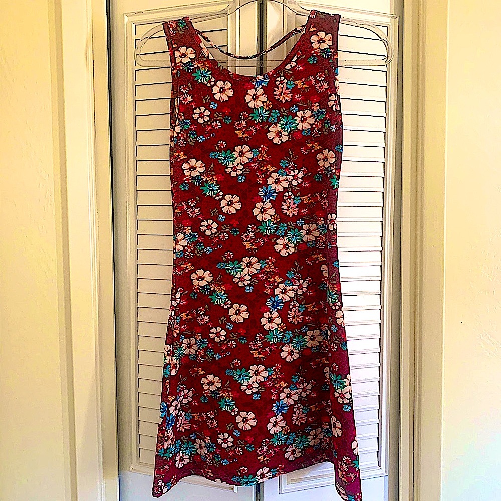 Vintage Floral Stretch Mini Dress